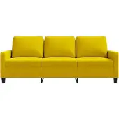 vidaXL Driezitsbank 180 cm fluweel geel