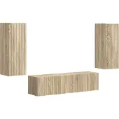 vidaXL Tv-meubelset 2 st Sonoma Eik Bewerkt hout