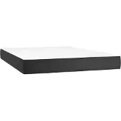 vidaXL Pocketveringmatras medium 140x200x20 cm kunstleer zwart