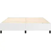 vidaXL Boxspringbedframe, wit, 160x200 cm, kunstleer