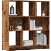 vidaXL Boekenkast 97,5x29,5x100 cm bewerkt hout oud houtkleurig