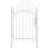 vidaXL Tuinpoort Woerden staal 1x2,45 m wit