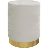 vidaXL Hocker met opbergruimte rond fluweel 31 x 37 cm lichtgrijs