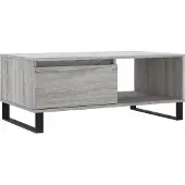 vidaXL Salontafel 90x50x36,5 cm bewerkt hout grijs sonoma