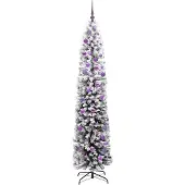 vidaXL Kunstkerstboom Groen 210 cm PVC en Staal en Kunststof