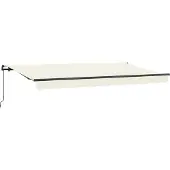 vidaXL Uitschuifbare luifel Crème 400 x 200 cm Stof