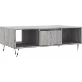 vidaXL Salontafel 104x60x35 cm bewerkt hout grijs sonoma