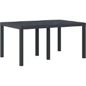vidaXL Tuin Tafel Antraciet 150 x 100 x 73 cm poly rattan