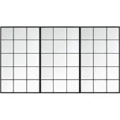vidaXL Wandspiegels 3 st 100x60 cm metaal zwart