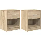 vidaXL Nachtkastjes 2 st met lade 40x34x50 cm sonoma eikenkleurig