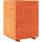 vidaXL Plantenbak 50x50x72 cm massief grenenhout wasbruin