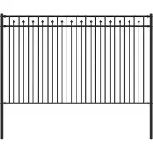 vidaXL Spike Hek BAARLO 200 x 166 cm Gepoedercoat staal Zwart