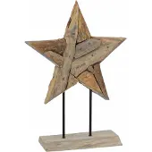 vidaXL Kerstster Bruin 43,5 x 13,5 x 59 cm Massief Teakhout