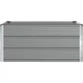 vidaXL Plantenbak Lichtgrijs 100 x 100 x 45 cm Staal