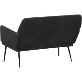 vidaXL Bankje 108x79x79 cm fluweel zwart