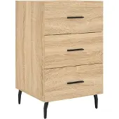 vidaXL Nachtkastje 40x40x66 cm bewerkt hout sonoma eikenkleurig
