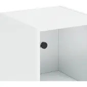 vidaXL Hoge kast met glazen deuren 35x37x142 cm wit