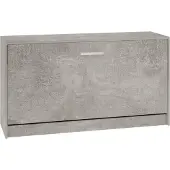 vidaXL - Schoenenbank - 80x24x45 - cm - bewerkt - hout - betongrijs