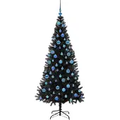 vidaXL Kerstboom Zwart 180 cm PVC