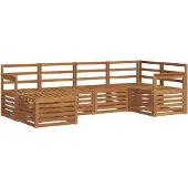 vidaXL Buiten bank set 6 st Naturel Polyester