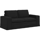 vidaXL Bank Zwart 182 x 80 x 82 cm Stof