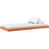 vidaXL Bedframe Wasbruin 90 x 200 cm Massief grenenhout