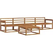 vidaXL Buiten bank set 5 pcs Naturel Massief Acacia Hout
