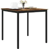 vidaXL Staande Bartafel Bewerkt hout Vierkant