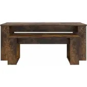 vidaXL Koffietafel Set 2 st Rook Eiken 100 x 50 x 42 cm Bewerkt hout