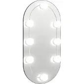 vidaXL Spiegel met LED-verlichting 40x20 cm glas ovaal