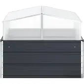 vidaXL Plantenbak Antraciet 100 x 100 x 77 cm Gegalvaniseerd staal