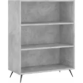 vidaXL Boekenkast 69,5x32,5x90 cm bewerkt hout betongrijs