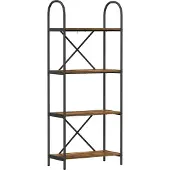 vidaXL Boekenplank 4-laags 60 x 30 x 146 cm Bewerkt hout Rook Eiken