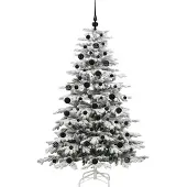 vidaXL Kunstmatige Hinged Kerstboom Wit 180 cm PE en PVC