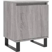 vidaXL Nachtkastjes 2 st 40x30x50 cm bewerkt hout grijs sonoma eiken