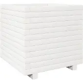 vidaXL Plantenbak 50x50x49,5 cm massief grenenhout wit
