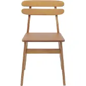 vidaXL Eetkamerstoel 2 st Massief Rubberhout Naturel