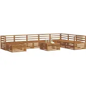 vidaXL Buiten bank set 9 st Naturel Massief Acacia Hout