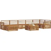 vidaXL Buiten bank set 8 st Naturel