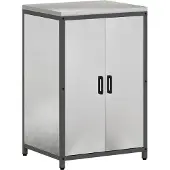 vidaXL Keukenopbergkast HATTEM, zilver, 60 x 50 x 92 cm, staal