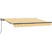 vidaXL Uitschuifbare luifel Geel 300 x 200 cm Stof