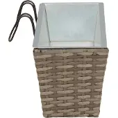 vidaXL Balkon 2 st Grijs 50 x 17 x 17 cm Metaal