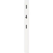 Germania Garderobepaneel 3728 - MDF melaminehars gecoat - B 150 x D 30 x H 1700 mm -3 uitklapbare haken - wit