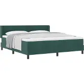 vidaXL Boxspring bed met hoofdeinde Donkergroen 200 x 180 cm Fluweel