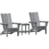 vidaXL Tuinstoel, 3 stuks, lichtgrijs, polyethyleen