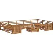 vidaXL Buiten bank set 10 st Naturel Massief Acacia Hout