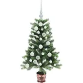 vidaXL Kerstboom met 150 LED met standaard Groen 90 cm PE