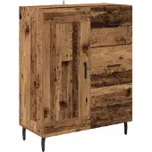 vidaXL Highboard 2 st Oud Hout 69,5 x 34 x 180 cm Bewerkt hout