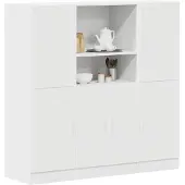 vidaXL 3-delige Keukenkastenset bewerkt hout wit