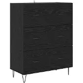 vidaXL Highboard 2 st Zwart Eiken 69,5 x 34 x 180 cm